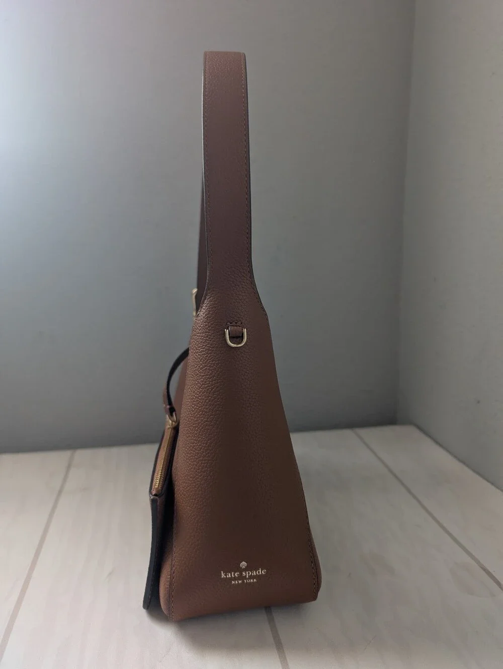 NWT Kate Spade KO415 454 Sculpted Shoulder Bag In Warm Gingerbread